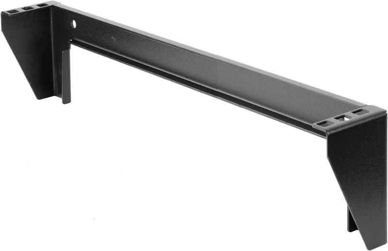 Photo 1 of 1U Vertical Wall Mount Patch Panel Bracket 19 inch Steel Vertical Mounting Rack for Network and Data Equipment with Hardware Black (1U/2U/3U/4U)