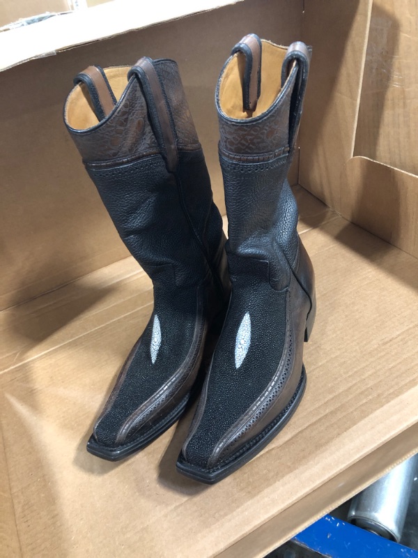 Photo 2 of Cuadra Men's Cowboy boot in Genuine Stingray Leather Black