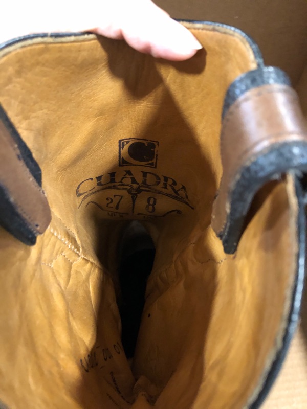 Photo 4 of Cuadra Men's Cowboy boot in Genuine Stingray Leather Black