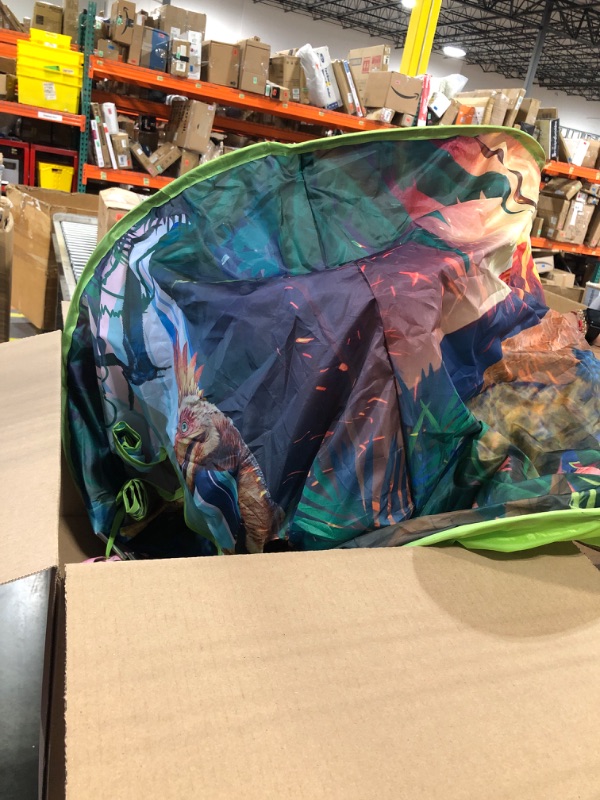 Photo 1 of Dinosaur Pop Up Kids’ Play Tent by Toy To Enjoy Indoor & Outdoor, Boys & Girls Includes Remote Controlled Lights, Roar Sound Button & 6 Different Toys