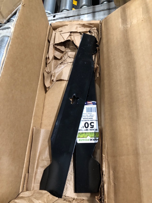 Photo 1 of 3 Blade Set for Many 50 in. Cut Craftsman, Husqvarna, Poulan Mowers Replaces OEM # 137380