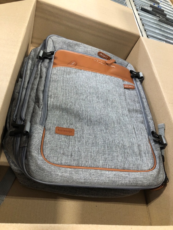 Photo 3 of **NEEDS CLEANED** **USED** 
Carry on Backpack, Extra Large 40L Flight Approved Travel Backpack for Men & Women,Expandable Large Suitcase Backpacks With 4 Packing Cubes,Water Resistant Luggage Daypack Business Weekender Bag,Grey Grey (Backpack With 3 Packi