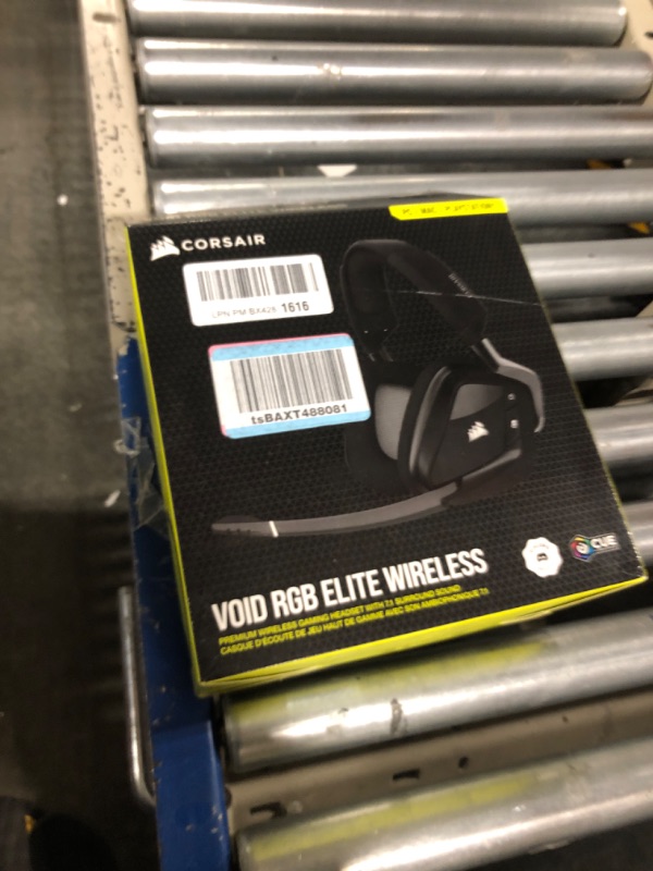 Photo 2 of Corsair Void RGB Elite Wireless Premium Gaming Headset with 7.1 Surround Sound - Discord Certified - Works with PC, PS5 and PS4 - Carbon (CA-9011201-NA), Black VOID RGB ELITE WIRELESS Black