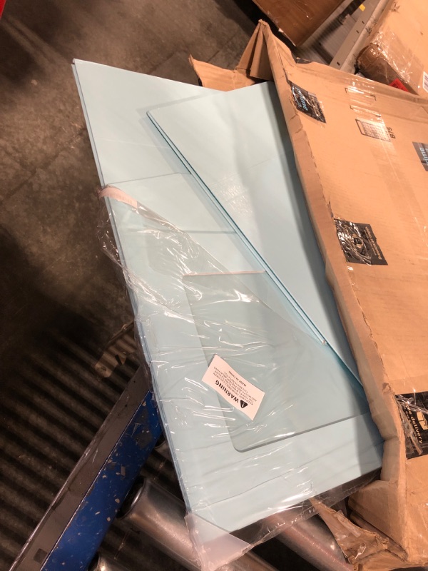 Photo 1 of 3 Pcs Blue Extra Large Gift Box for Presents with Ribbon 16.5x13x5.3 Inches Clear Gift Box with Window Magnetic Closure Gift Boxes with Lids 16.5x13x5.3 Inches (Pack of 3) Blue