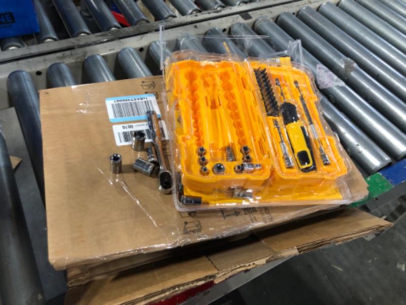 Photo 2 of ** loose material**
DEWALT Mechanics Tool Set, 1/4 Inch Drive, SAE and Metric, 50 Piece (DWMT81610T)
