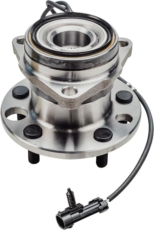 Photo 1 of Detroit Axle - AWD Front Wheel Bearing Hub for 95-02 Chevrolet Astro GMC Safari Replacement 1995 1996 1997 1998 1999 2000 2001 2002 Wheel Bearing and Hub Assembly
