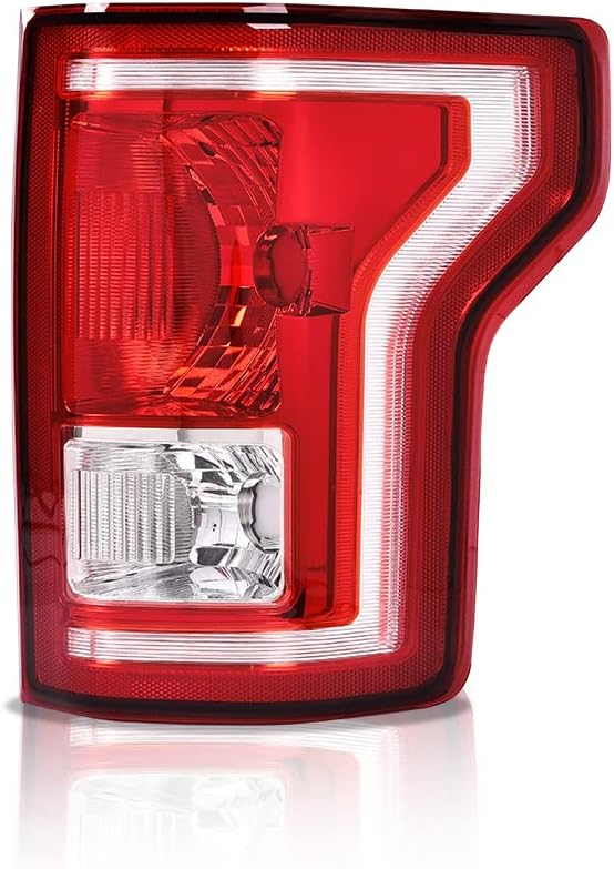 Photo 1 of GRAND ORANGE Tail Light Compatible with Ford F150 2015 2016 2017 Right Passenger Side Taillamps w/bulb Halogen Red lens FL3Z13405A-PFM FL3Z13404A-PFM FO2800239C FO2801239C
