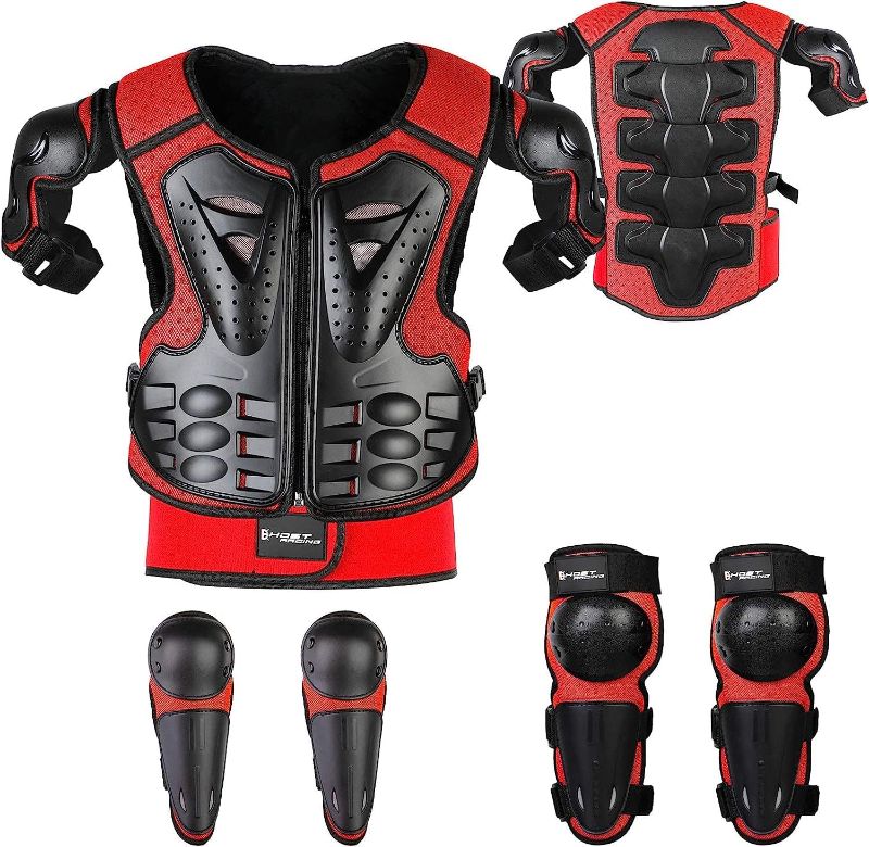 Photo 1 of ** $53 retail price, comes with 2. one red, one blue**
Youth Dirt Bike Gear, JUSTDOLIFE 5 PCS Motorcycle Armbor Protection Jacket, Kids Motorcycle Armor with Knee Pads Elbow Pads Chest Protector Racing,for Outdoor Sports - 4/6/8/10/12 Years

