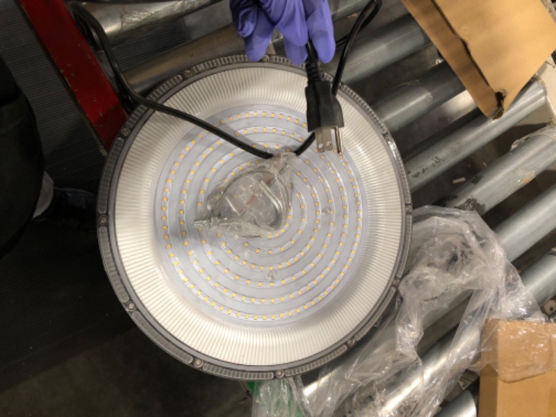 Photo 1 of Amico LED High Bay Light 150W 21,000lm 5000K UFO LED High Bay Shop Light with UL Listed US Hook 5' Cable Alternative to 650W MH/HPS for Commercial Bay Lighting Fixture-10 Pack
