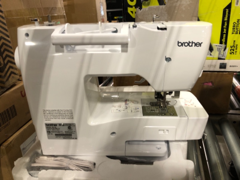 Photo 5 of ** new open box**
Brother SE700 Sewing and Embroidery Machine, Wireless LAN Connected, 135 Built-in Designs, 103 Built-in Stitches, Computerized, 4" x 4" Hoop Area, 3.7" Touchscreen Display, 8 Included Feet
