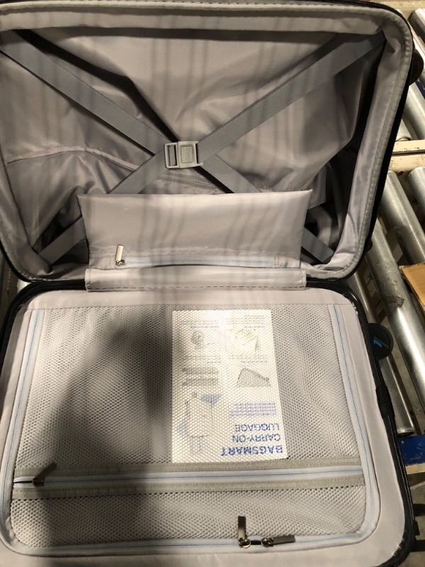 Photo 1 of BAGSMART Carry On Luggage 22x14x9 Airline Approved with TSA Lock,20 Inch Lightweight Luggage with Spinner Wheels,100% PC Hard Shell Carry On Suitcases for Men Women,Off White