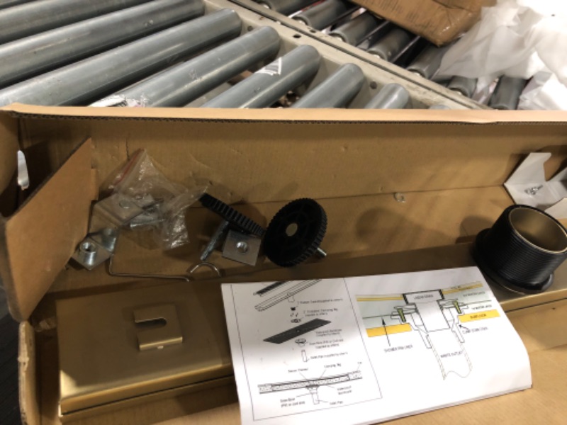 Photo 4 of ** new open package. loose screws***
Muschbath 28 inch Linear Shower Drain, Gold Rectangular Floor Drain, cUPC Certificated, Corrosion-Resistant 304 Stainless Steel, Easy to Install & Clean for Bathrooms (Drain Base is Not Included) Gold 28 inch