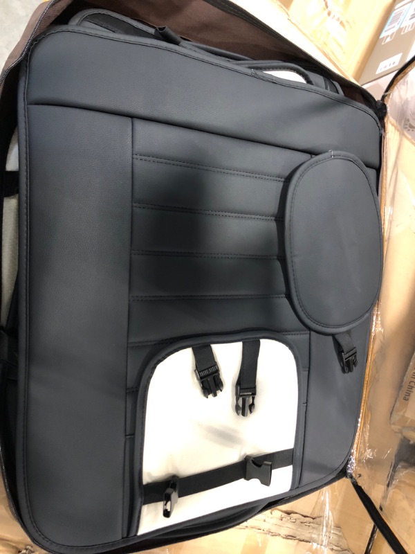 Photo 3 of OASIS AUTO Car Seat Covers Accessories Rear Only Premium Nappa Leather Cushion Protector Universal Fit for Most Cars SUV Pick-up Truck, Automotive Vehicle Auto Interior Décor (OS-001 Black) OS-001 REAR ONLY BLACK