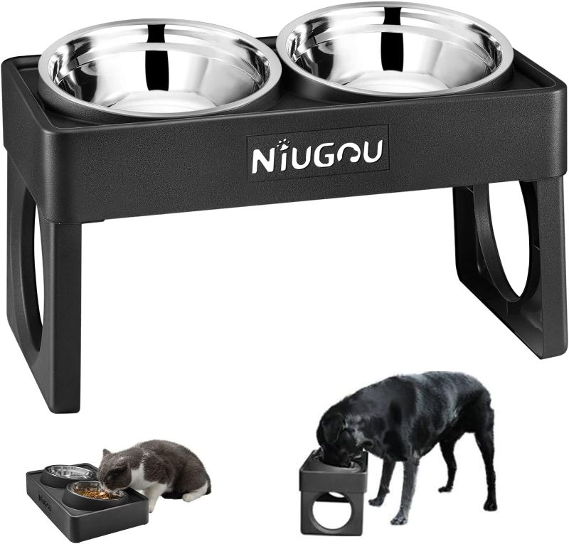 Photo 1 of ** $28 rertail price, comes with 2**
Adjustable Raised Dog Bowls, 2 Stainless Steel Bowls, 30 oz Each, Ideal for Medium to Large Dogs
