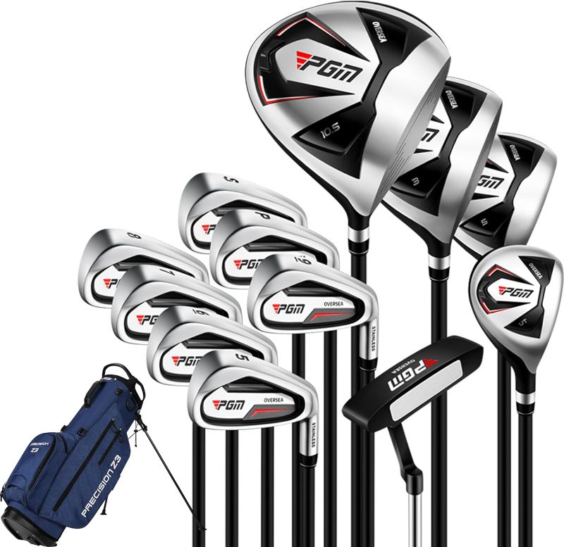 Photo 1 of ** light scratching**
PGM Men's Golf Club Set with 12pcs Clubs - 4 Woods(#1,3,5,4H), 7 Irons(#5,6,7,8,9,PW,SW), and 1 Putter - Golf Stand Bag
