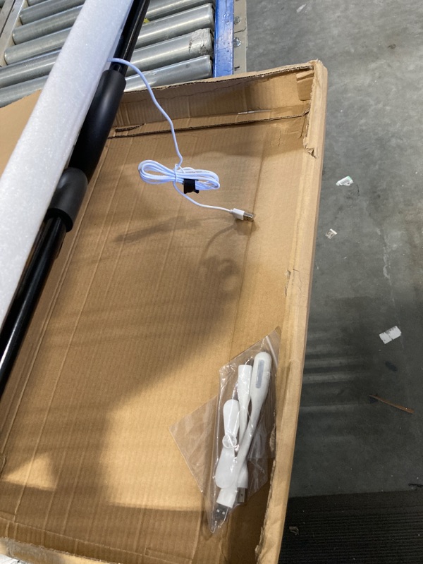 Photo 1 of Foldable Laptop Bed Table Multi-Function Lap Bed Tray Table with Storage Drawer and Water Bottle Holder, Serving Tray Dining Table with Slot for Eating, Working on Bed/Couch/Sofa