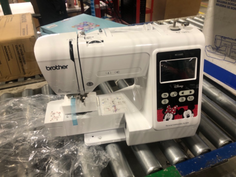 Photo 4 of Brother Embroidery Machine, PE550D, 125 Built-in Designs including 45 Disney Designs, 9 Font Styles, 4" x 4" Embroidery Area, Large 3.2" LCD Touchscreen, USB Port
