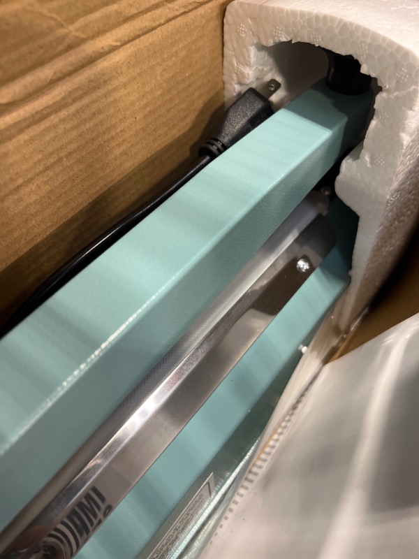 Photo 1 of 12 300mm Impulse Sealer 400W - Manual Plastic Bag Heat Seal Machine Poly Sealing Closer Kit Adjustable Time Portable with Free Replacement Element Grip and Teflon