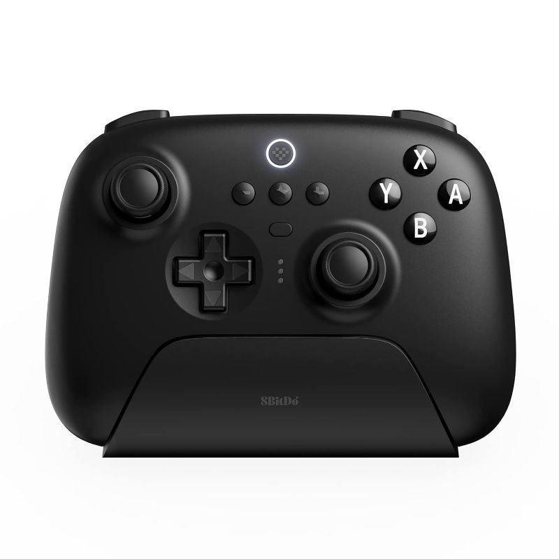 Photo 1 of 8Bitdo Ultimate Bluetooth Controller with Charging Dock, Wireless Pro Controller with Hall Effect Sensing Joystick, Compatible with Switch, Windows and Steam Deck (Black)