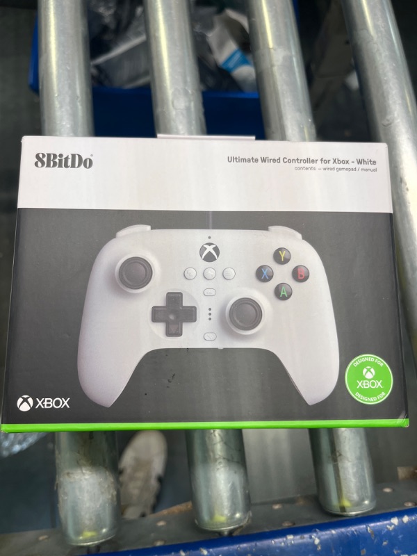 Photo 2 of 8Bitdo Ultimate Wired Controller for Xbox Series X|S, Xbox One and Windows, PC Gaming Gamepad with Back Buttons, Trigger Vibration, 3.5mm Audio Jack & Mic Mute Button - Officially Licensed (White)
