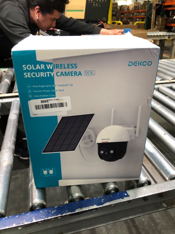 Photo 2 of 5MP UHD Solar Security Camera Wireless Outdoor, Home Security System with Spotlights, Night Vision, Pan Tilt 360° View, 2-Way Audio, Human Detection, Connect to 2.4Ghz WiFi DC9P