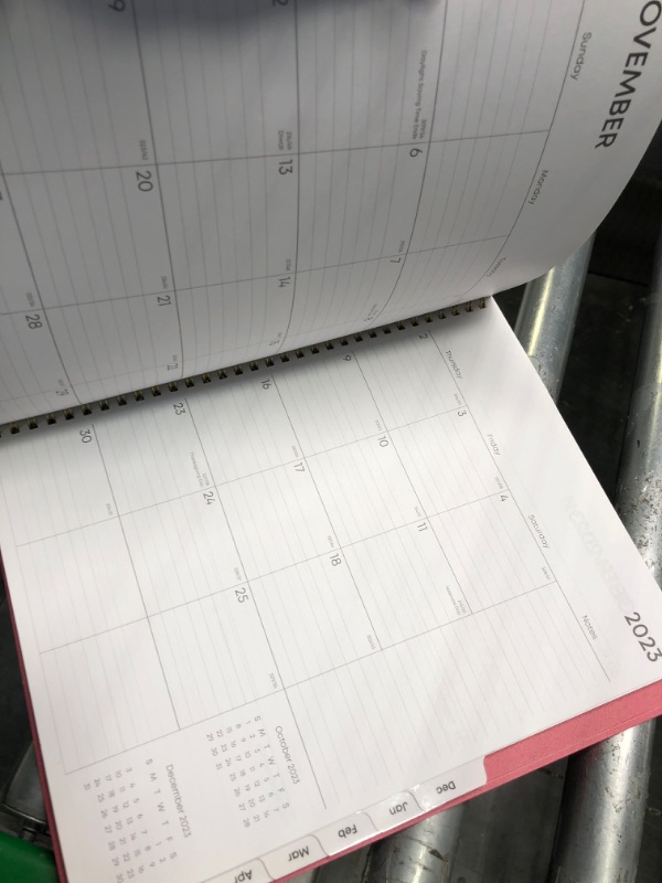 Photo 3 of Blue Sky 2023-2024 Academic Year Weekly and Monthly Planner, 8.5" x 11", Frosted Flexible Cover, Wirebound, Roosevelt Pink (144716) 8.5" x 11" New Edition ***USED**** 