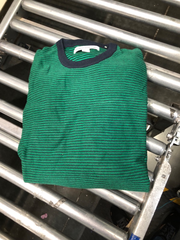 Photo 2 of Amazon Essentials Men's Crewneck Sweater (Available in Big & Tall) Large Emerald Green Stripe