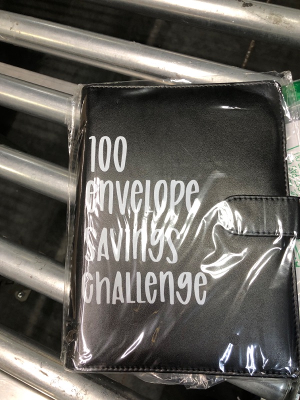 Photo 1 of 100 Envelopes Money Saving Challenge Binder, Easy and Fun Way to Save $5,050, A5 Budget Book with Cash Envelopes Kit (Black,White)