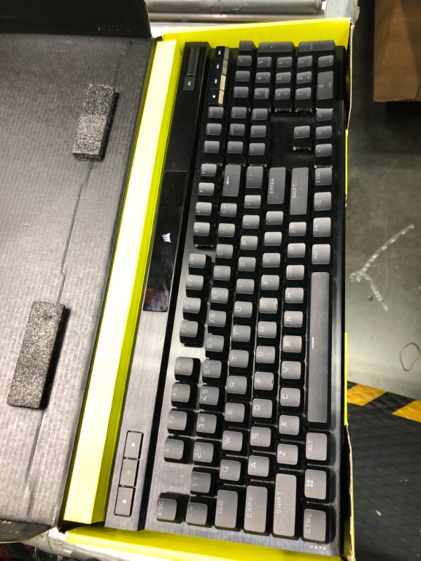 Photo 3 of Corsair K70 RGB PRO Wired Mechanical Gaming Keyboard (CHERRY MX RGB Speed Switches: Linear and Rapid, 8,000Hz Hyper-Polling, PBT DOUBLE-SHOT PRO Keycaps, Soft-Touch Palm Rest) QWERTY, NA - Black Cherry Speed- Fast K70 RGB PRO Black