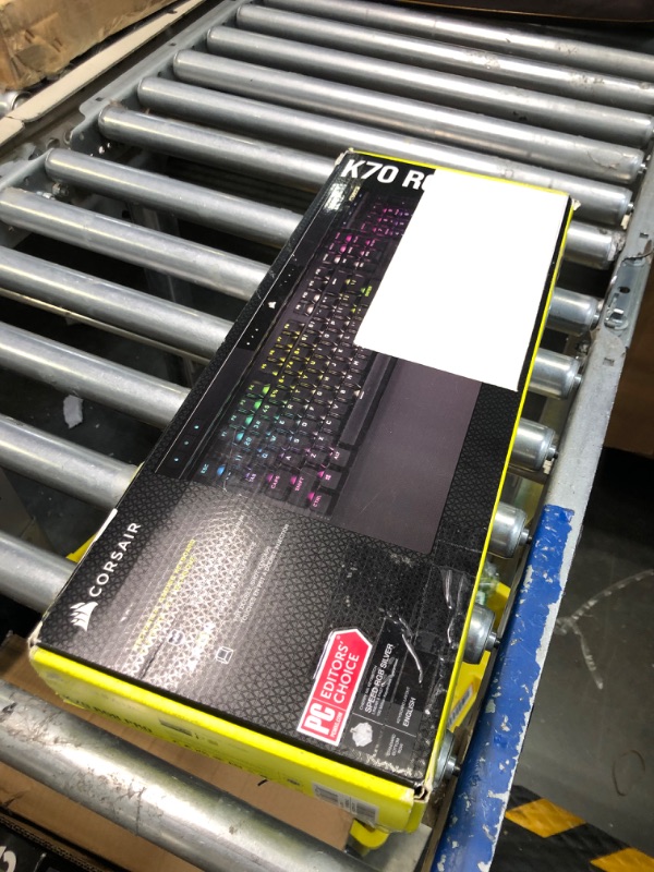 Photo 2 of Corsair K70 RGB PRO Wired Mechanical Gaming Keyboard (CHERRY MX RGB Speed Switches: Linear and Rapid, 8,000Hz Hyper-Polling, PBT DOUBLE-SHOT PRO Keycaps, Soft-Touch Palm Rest) QWERTY, NA - Black Cherry Speed- Fast K70 RGB PRO Black