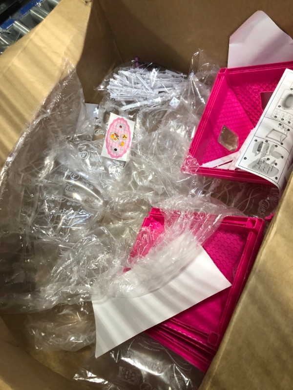Photo 1 of Doll House for Girls Toys, 4 Stories 10 Rooms Pink Dollhouse with 2 Princesses Slide Accessories, Playset for Toddler Playhouse Gift for for 3 4 5 6 7 8+ Year Old Girls Toys
