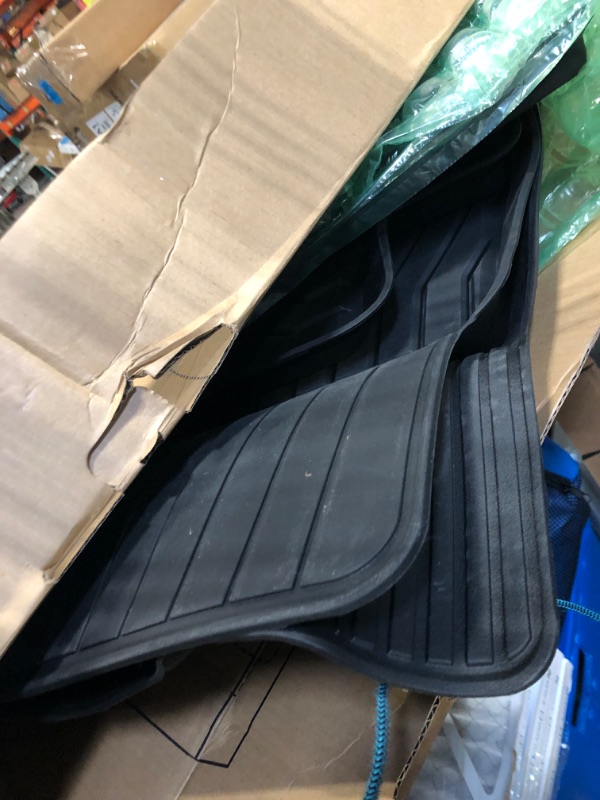 Photo 3 of 3W Floor Mats and Cargo Liner Compatible for Benz GLC Floor and Trunk 2016-2022, TPE All Weather Custom Fit Floor Liner and Cargo Mats 1st and2nd Rows Car Mats and Trunk Liner Black