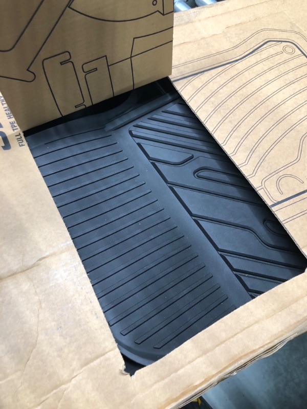 Photo 3 of 3W Floor Mats Fit for Ford F150/F-150 Lightning SuperCrew Cab 2015-2024, TPE All Weather Custom Fit Car Accessories 1st Only Car Liners Black (Not Fit for Vinyl Floor) 2015-2024 Floor Mats (Only 1st Row)