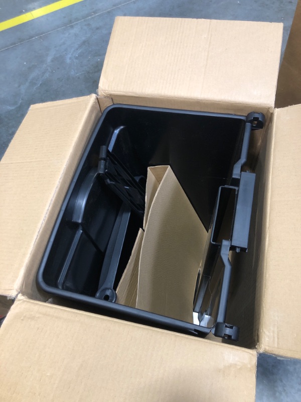Photo 3 of Safco Products Plastic Step-On Trash Can 9923BL, Black, Hands-Free Disposal, 23-Gallon Capacity 23 Gallon Black