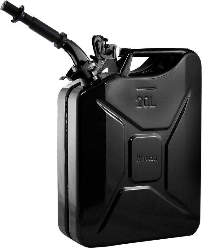 Photo 1 of Wavian USA JC0020BVS Authentic NATO Jerry Fuel Can and Spout System Black (20 Litre)
