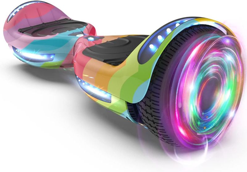 Photo 1 of ***FOR PARTS ONLY***

Hoverboard Certified HS2.01 Bluetooth Flash Wheel with LED Light Self Balancing Wheel Electric Scooter
