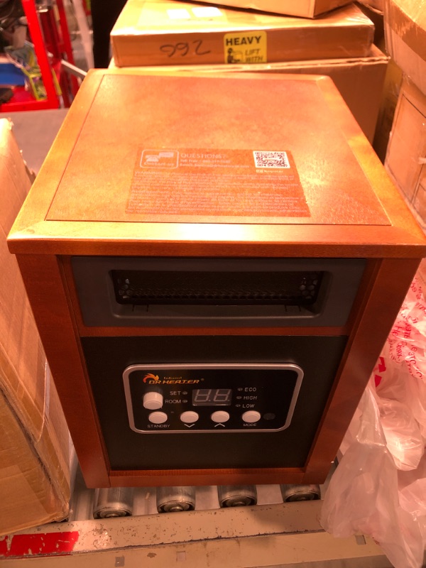 Photo 5 of Dr Infrared Heater Portable Space Heater, 1500-Watt, Cherry
