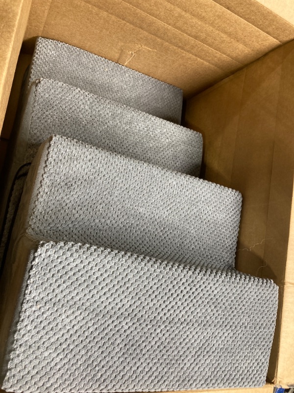 Photo 1 of **USED//NO ORIGINAL PACKAGING** Sturdy Dog Stairs, Detachable Pet Stairs 4-Step Memory Foam Dog Steps with Removable Washable Cover for Smaller & Elder Pets Suede 4-Step (H: 18.5")