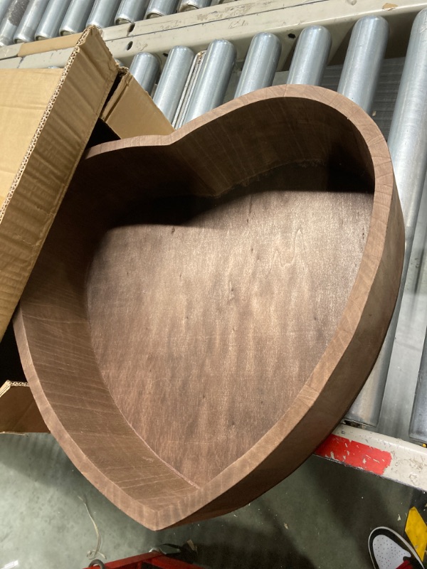 Photo 3 of 1pc Heart Shaped Photography Props Newborn Props Photo Gifts Baby Photo Props Wood Coffee Studio Posing Prop Baby Photo Wooden Bowl Baby Posing Basket Wooden Baby Basket Child