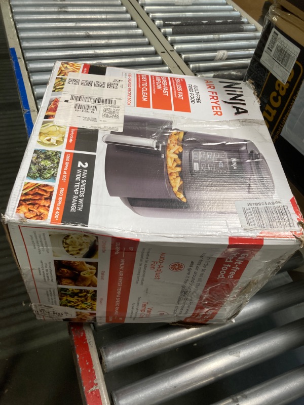 Photo 1 of ***USED**Ninja AF101 Air Fryer that Crisps, Roasts, Reheats, & Dehydrates, for Quick, Easy Meals, 4 Quart Capacity, & High Gloss Finish, Black/Grey 4 Quarts