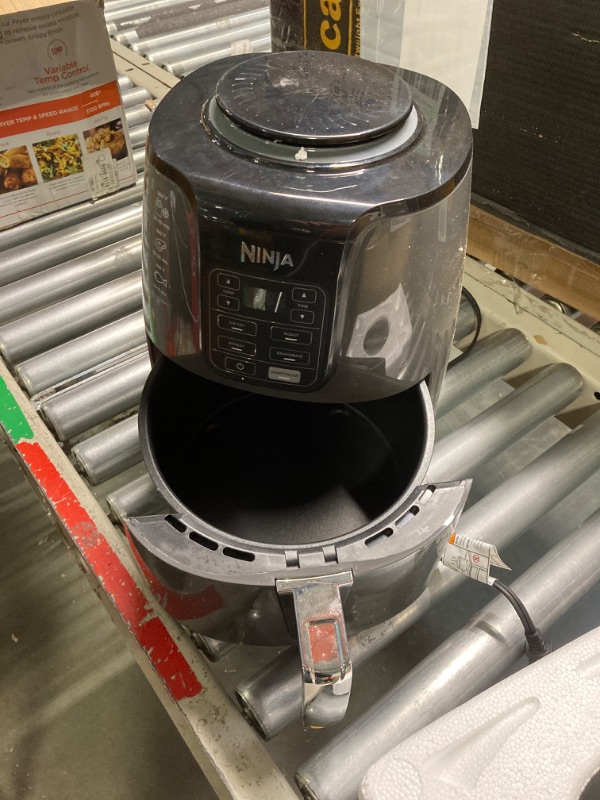 Photo 1 of ***USED**Ninja AF101 Air Fryer that Crisps, Roasts, Reheats, & Dehydrates, for Quick, Easy Meals, 4 Quart Capacity, & High Gloss Finish, Black/Grey 4 Quarts