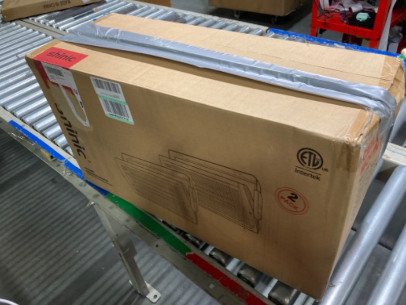 Photo 1 of 2 Packs -Electric Garage Heaters for Indoor Use, 1500W/750W Ceiling Mounted Radiant Heaters with Halogen Light, 90 Degree Rotation, 5 Mode Settings, Space Heater for Garage, Shop, Large Room and Patio