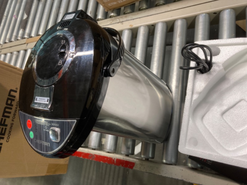 Photo 1 of **NON FUNCTIONING//SOLD AS PARTS*** Chefman Electric Hot Water Pot Urn w/Auto & Manual Dispense Buttons, Safety Lock, Instant Heating for Coffee & Tea, Auto-Shutoff & Boil Dry Protection, Insulated Stainless Steel, 3.6L/3.8 Qt/20+ Cups
