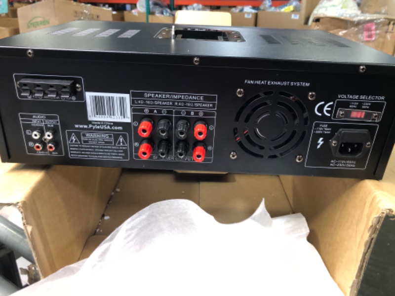 Photo 4 of 300W Digital Stereo Receiver System - AM/FM Qtz. Tuner, USB/SD Card MP3 Player & Subwoofer Control, A/B Speaker, IPhone MP3 Input with Karaoke, Cable & Remote - PT270AIU Amplifier System 300W with USB, SD Input