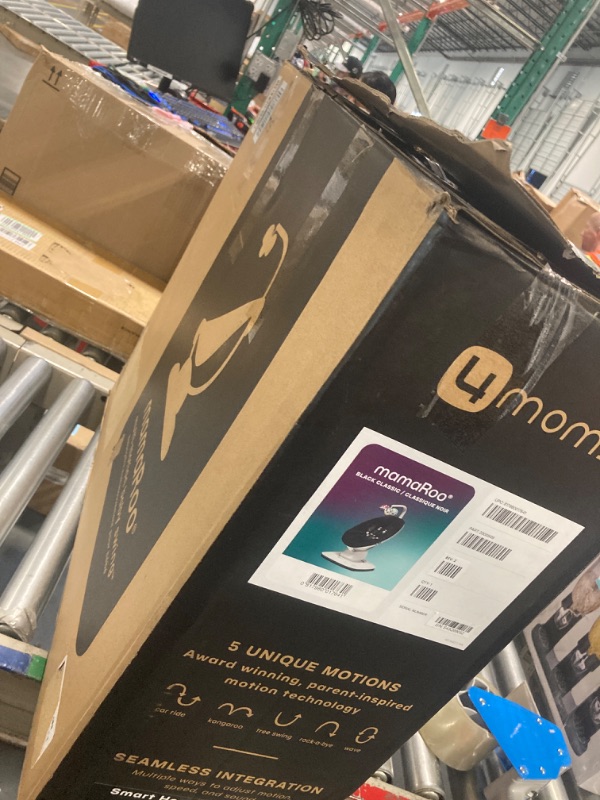 Photo 1 of 4moms MamaRoo Multi-Motion Baby Swing, Bluetooth Baby Swing with 5 Unique Motions, Black