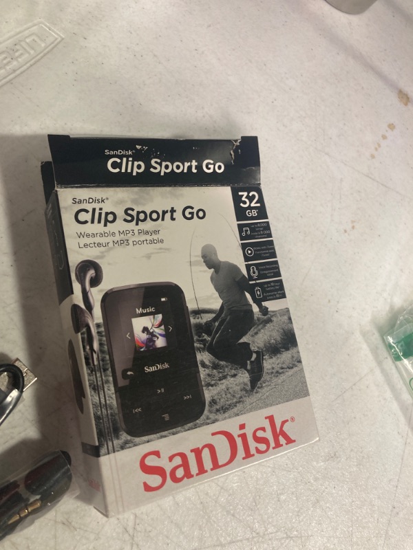 Photo 3 of SanDisk 32GB Clip Sport Go MP3 Player, Black - LED Screen and FM Radio - SDMX30-032G-G46K 32GB MP3 Player Black