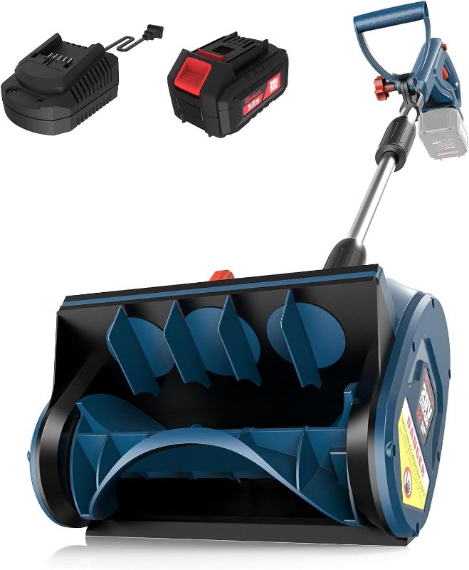 Photo 1 of Cordless Snow Shovel, 20V | 12-Inch | 4-Ah Cordless Snow Blower, Battery Powered Snow Blower with Directional Plate & Adjustable Front Handle (4-Ah Battery & Quick Charger Included)
