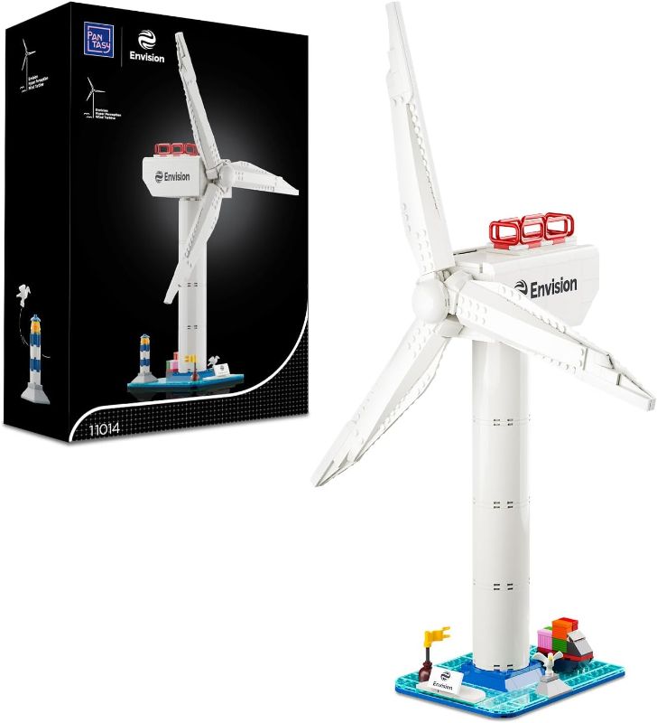 Photo 1 of BRICKKK PANTASY Windmill Wind Power Building Bricks Set, Creator Expert Envision Wind Turbine STEM Building Kit,Creative Home Décor or Office, Great Gift Idea for Adults and Teens
