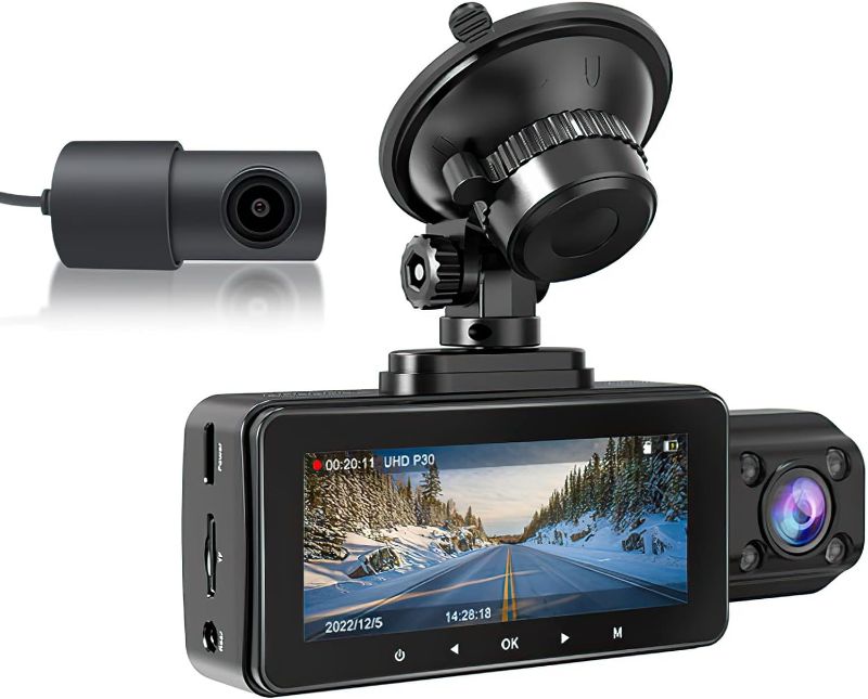 Photo 1 of ?4K+2.5K or 4K+1080P+1080P?LANMODO D1 3 Channel 4K Dash Cam front inside and rear with 5G WiFi GPS App, Dashcam Car Camera with Supercapacitor, Night Vision, 24hr Parking Mode, G-sensor, support 512G
