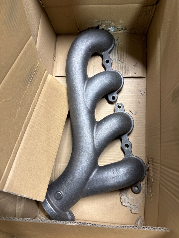 Photo 5 of 1 Set SHLPDFM Exhaust Manifold LS Swap Cast Iron Raw Exhaust Manifold Headers Fits for Chevrolet LS1LS2LS3 4.8L 5.3L 6.0L WITH All Gaskets and Hardware and Flanges
